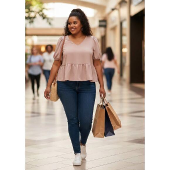 Nine West Tops - Nine West Pink Pumplo Shirt Size PS (Petite Small) Cute & Flirty Top